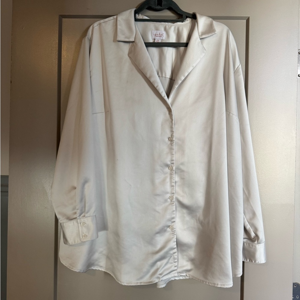 Satin Button Down